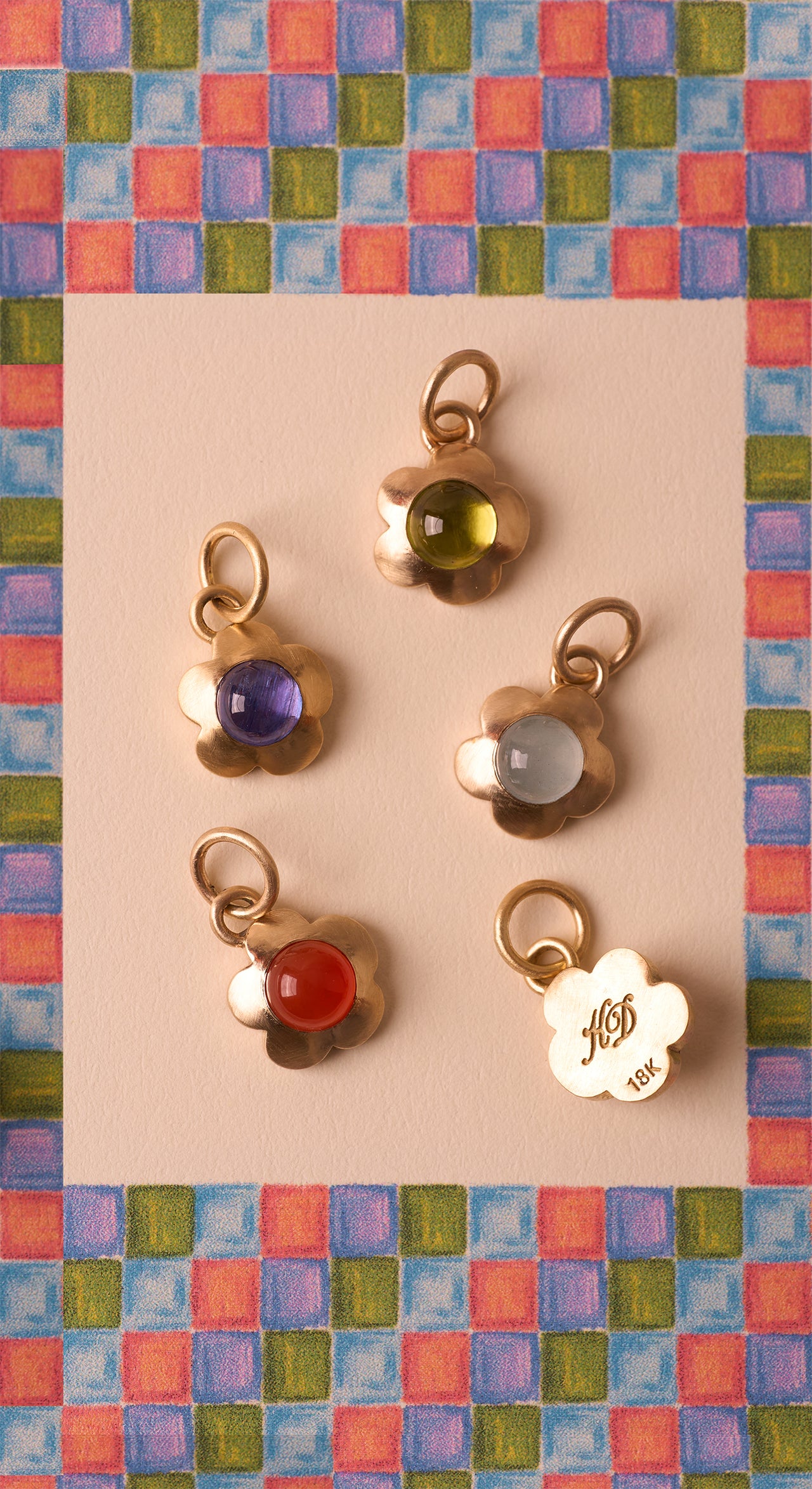PO closed: Gumdrop charms (Tanzanite, Carnelian, Aquamarine, Peridot)